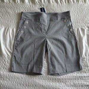 Counterparts Women's Pinstriped Black and White Shorts